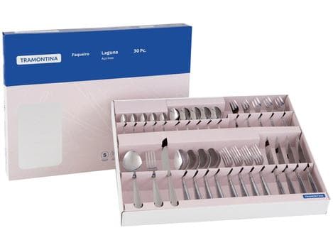 Faqueiro Tramontina Inox 30 Peças - Laguna - Faqueiro / Jogo de Talheres - Magazine Afadadaspromos