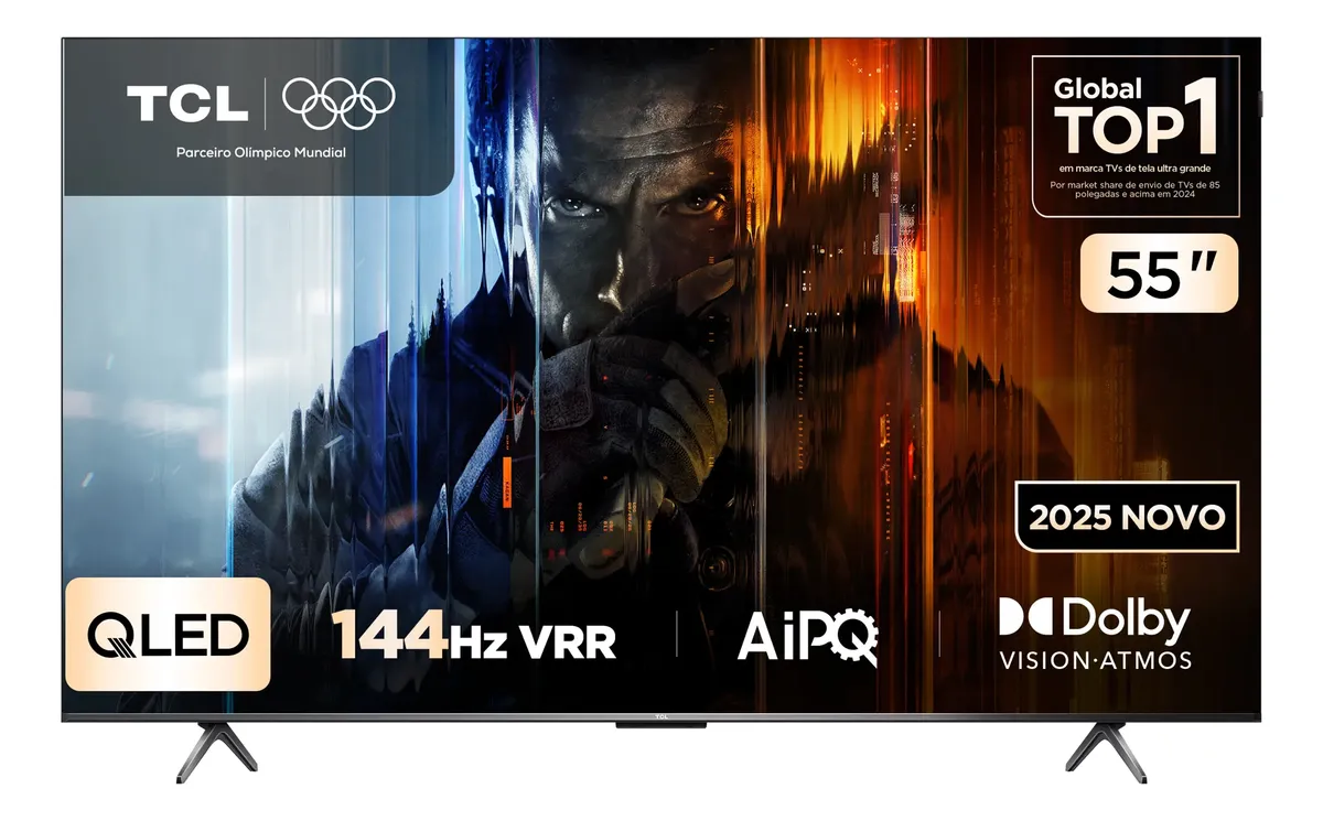 Smart Tv Tcl 55 Polegadas Qled 4k Google Tv 144hz 55p8k