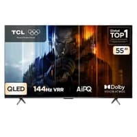 Smart TV TCL 55 Polegadas QLED 4K P8K WiFi Bluetooth Google TV 144Hz HDR10+ Dolby Atmos Vision 55P8K