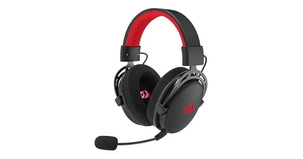 Headset Gamer Redragon Cragblade Pro Preto Sem Fio Bluetooth USB 24GHz USB 35mm Drivers 50mm Microfone Duplo 71 Surround Virtual PC PS3 PS4 PS5 XBox One Switch