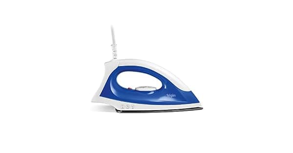 Ferro de Passar a Seco Iron Force Elgin Super Leve Branco e Azul Base Antiaderente 220V