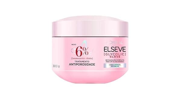 LOral Paris Elseve Glycolic Gloss Mscara Capilar Antiporosidade com cido Gliclico Sela a Cutcula Garante 3X Mais Brilho Espelhado e Maciez Intensa 300g