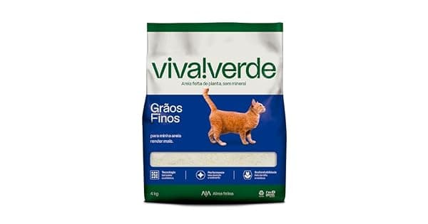Viva Verde Areia Higinica Biodegradvel para Gatos Gros Finos 4kg