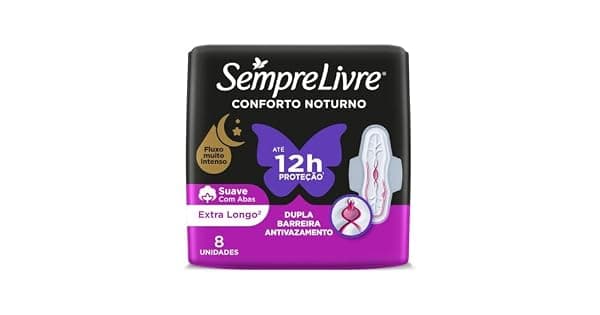 Sempre Livre Absorvente Externo Adapt Plus Noite E Dia Com Abas 8 Unidades