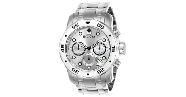 Relgio masculino Invicta Pro Diver 0071 ao inoxidvel prateadopreto