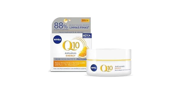 NIVEA Creme Facial Antissinais Q10 Energy Dia FPS 15 50g Proporciona sensao instantnea de pele macia e iluminada aliviando sinais de cansao e falta de luminosidade