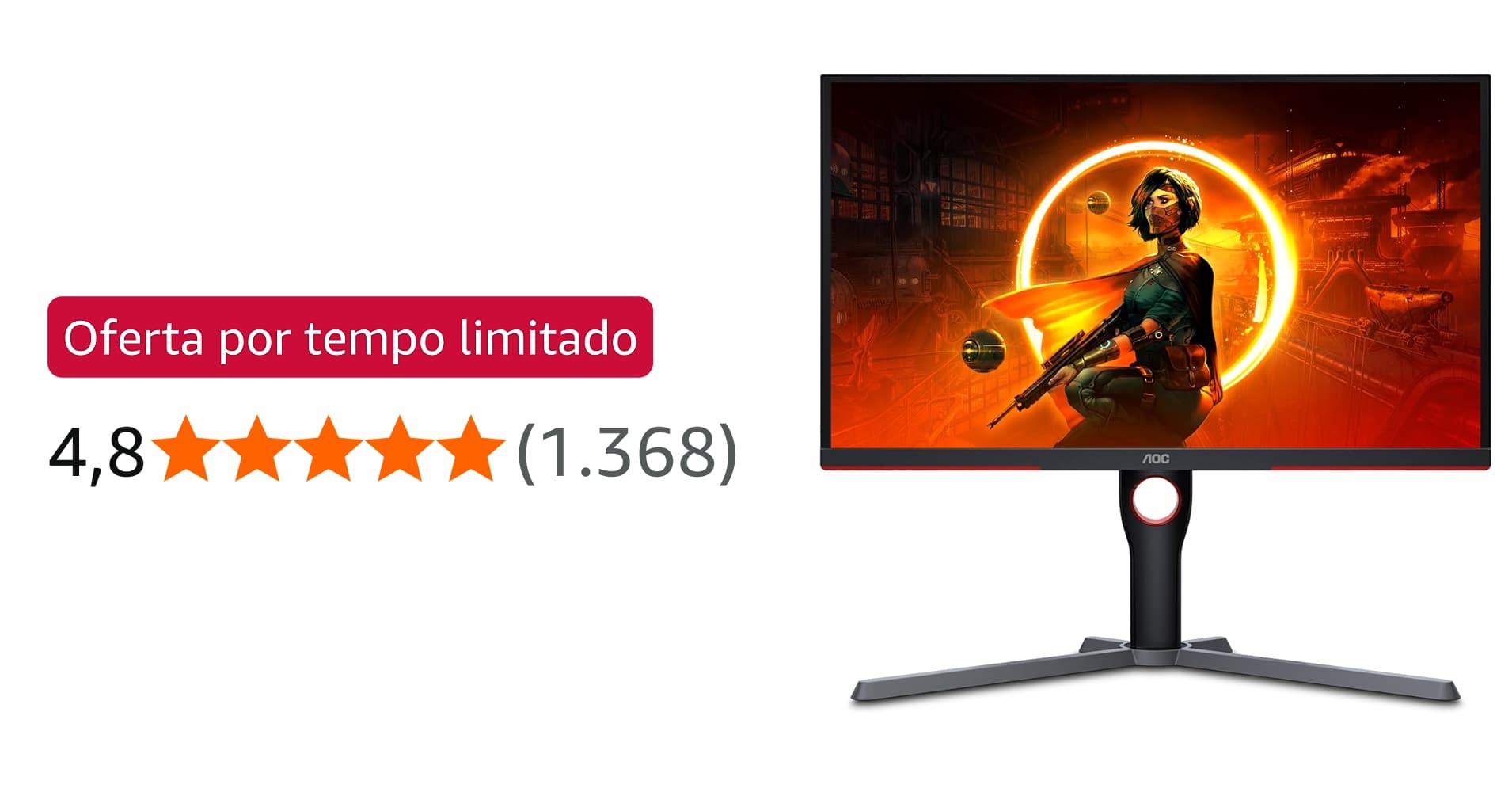 Oferta: Monitor Gamer AOC Destiny 24,5 Polegadas 25G3ZM