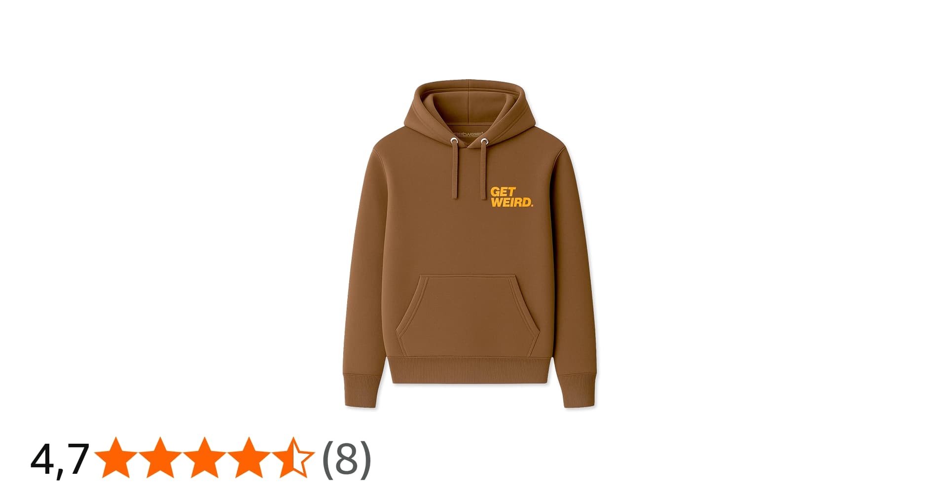 Suéter com capuz Block Crop Hoodie-pigment Amber Get WeirdUnisex Adulto