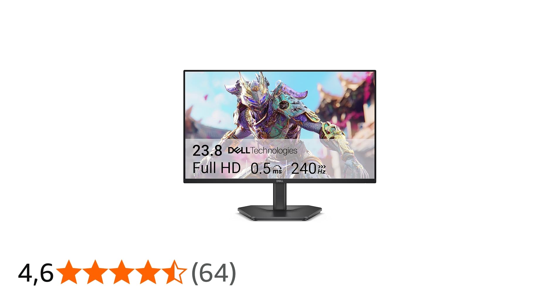 Monitor Dell 24" Full HD (1920 x 1080) - 240 Hz - Painel IPS, 0,5 ms GtG, Brilho de 300 nits, Conforto Ocular TÜV 3 Estrelas - SE2426HG